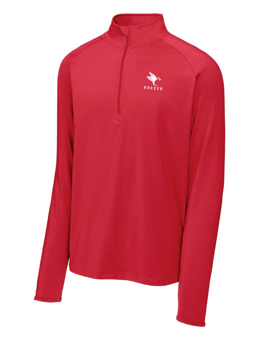 Soccer25 - Red 1/4 zip jacket