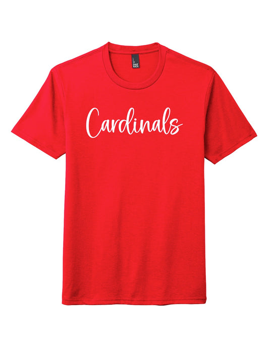 2024 - Tee - Women's Crewneck with Curly Cardinals script