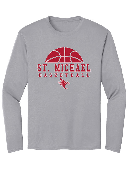 2026 Basketball Long Sleeve Gray Fan Shirt - Drifit