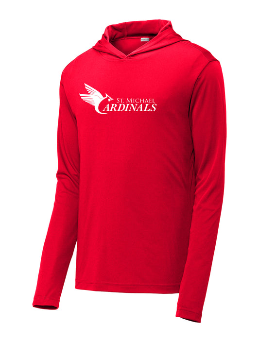 Spirit Store - Red, Drifit, Long Sleeve, Hooded Shirt