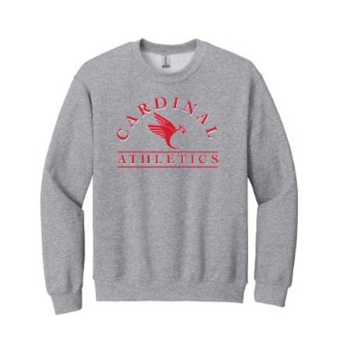 2024 - Sweatshirt - Gray with Cardinal Athletics logo - may be worn as outerwear on non-mass days