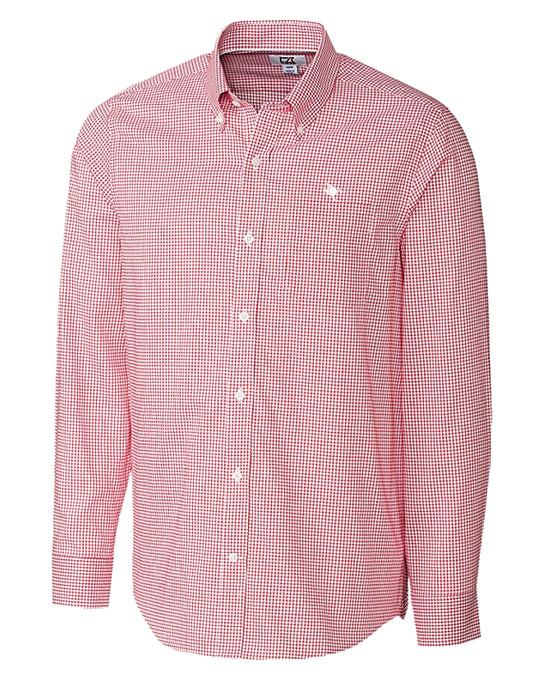 Spirit Store - Mens Long Sleeve Button Down - Red Gingham